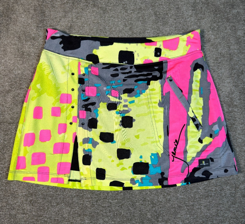 Actif Jamie Sadock XS Neon Abstract Print Tennis Pickleball Golf Skort NO SZ TAG